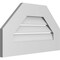 Ekena Millwork Octagonal Top Surface Mount PVC Gable Vent: Functional, w/ 3-1/2"W x 1"P Standard Frame, 24"W x 14"H GVPOT24X1401SF - alternate 3